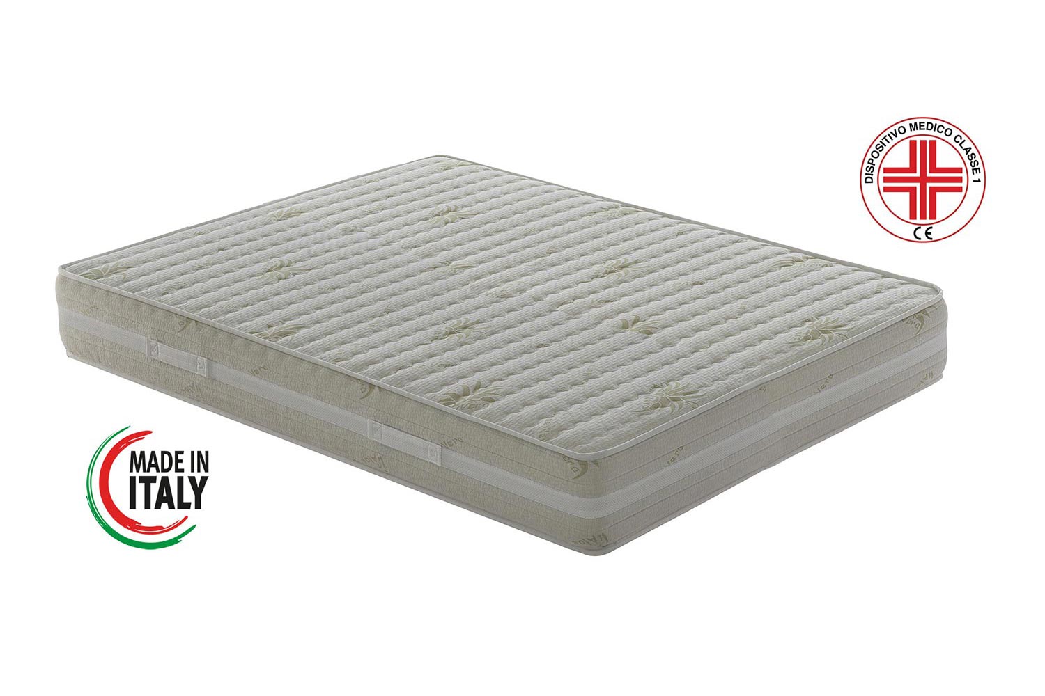 TOP AIR - Materasso Memory Alto 25 cm Dispositivo medico detraibile Rivestimento Aloe Vera e guanciale/i memory in omaggio
